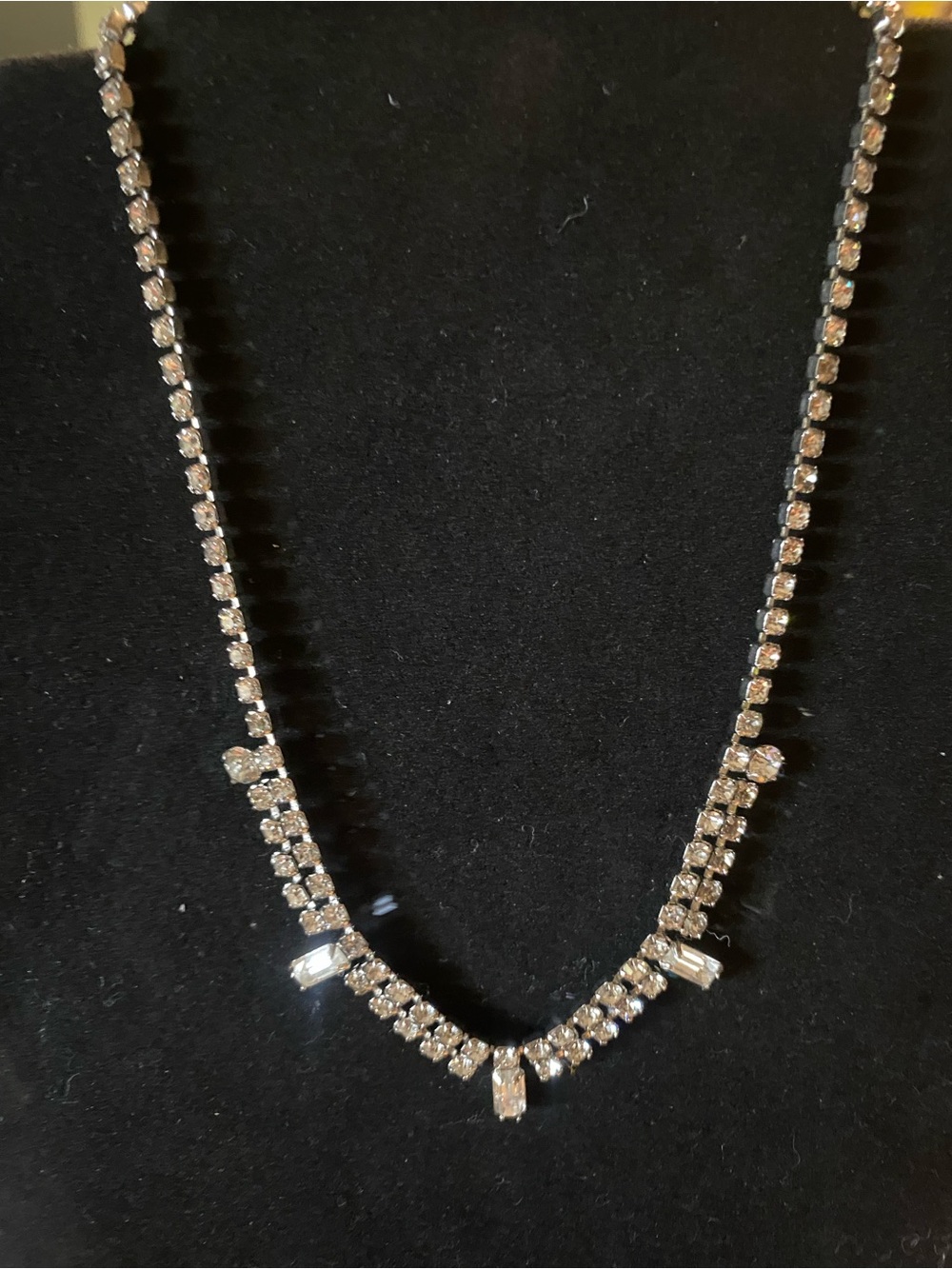 Stunning Vintage Rhinestone Choker Necklace